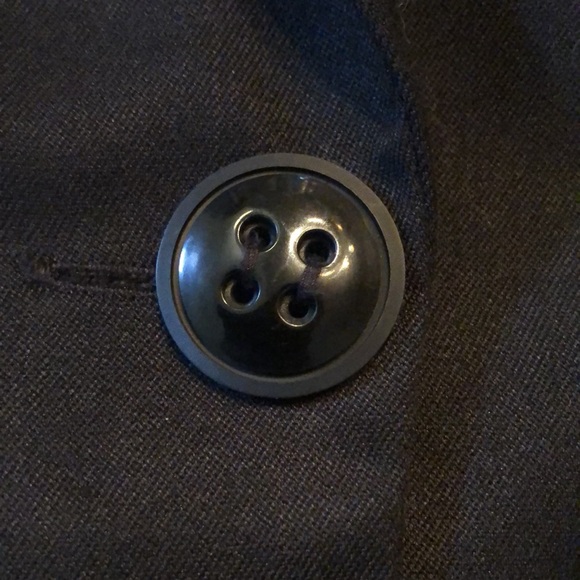 Charlotte Russe Classic lined 1 button blazer, roll satin & lace detail sleeves - Picture 10 of 12